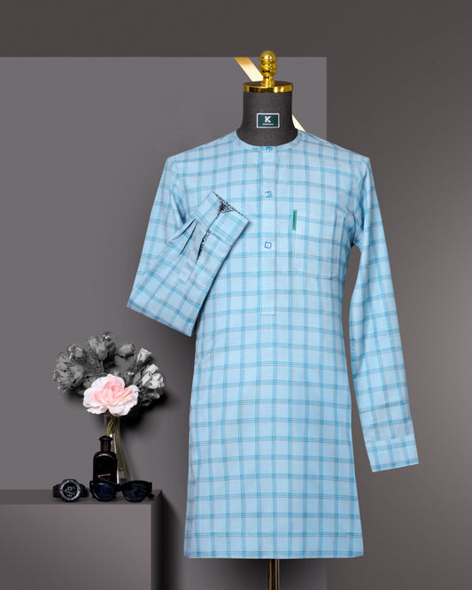 Deluxe Stripe Kaftan with Swarovski Buttons